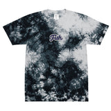 CUSTOM TIE-DYE T-SHIRT • FISH STYLE FONT • 1 •