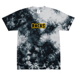 CUSTOM TIE-DYE T-SHIRT • ROCKS STYLE FONT • 1 •