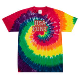 CUSTOM TIE-DYE T-SHIRT • USA STYLE FONT • 2 •