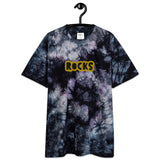 CUSTOM TIE-DYE T-SHIRT • ROCKS STYLE FONT • 1 •