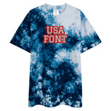 CUSTOM TIE-DYE T-SHIRT • USA STYLE FONT • 2 •