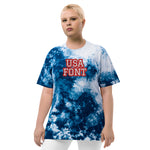 CUSTOM TIE-DYE T-SHIRT • USA STYLE FONT • 2 •