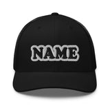 CUSTOM NAME • SNAPBACK RETRO TRUCKER CAP • ADD ANY NAME/WORD/YEAR/DATE/AGE/NUMBER