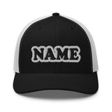 CUSTOM NAME • SNAPBACK RETRO TRUCKER CAP • ADD ANY NAME/WORD/YEAR/DATE/AGE/NUMBER