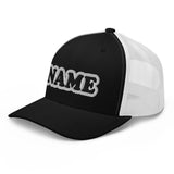 CUSTOM NAME • SNAPBACK RETRO TRUCKER CAP • ADD ANY NAME/WORD/YEAR/DATE/AGE/NUMBER