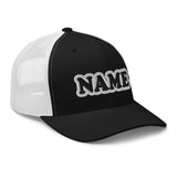 CUSTOM NAME • SNAPBACK RETRO TRUCKER CAP • ADD ANY NAME/WORD/YEAR/DATE/AGE/NUMBER