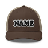 CUSTOM NAME • SNAPBACK RETRO TRUCKER CAP • ADD ANY NAME/WORD/YEAR/DATE/AGE/NUMBER