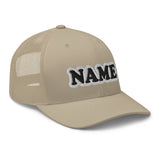 CUSTOM NAME • SNAPBACK RETRO TRUCKER CAP • ADD ANY NAME/WORD/YEAR/DATE/AGE/NUMBER