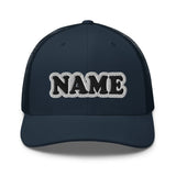 CUSTOM NAME • SNAPBACK RETRO TRUCKER CAP • ADD ANY NAME/WORD/YEAR/DATE/AGE/NUMBER