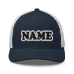 CUSTOM NAME • SNAPBACK RETRO TRUCKER CAP • ADD ANY NAME/WORD/YEAR/DATE/AGE/NUMBER