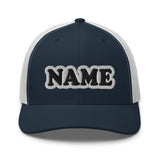 CUSTOM NAME • SNAPBACK RETRO TRUCKER CAP • ADD ANY NAME/WORD/YEAR/DATE/AGE/NUMBER