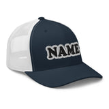 CUSTOM NAME • SNAPBACK RETRO TRUCKER CAP • ADD ANY NAME/WORD/YEAR/DATE/AGE/NUMBER