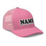 CUSTOM NAME • SNAPBACK RETRO TRUCKER CAP • ADD ANY NAME/WORD/YEAR/DATE/AGE/NUMBER