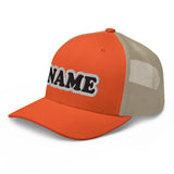 CUSTOM NAME • SNAPBACK RETRO TRUCKER CAP • ADD ANY NAME/WORD/YEAR/DATE/AGE/NUMBER