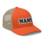 CUSTOM NAME • SNAPBACK RETRO TRUCKER CAP • ADD ANY NAME/WORD/YEAR/DATE/AGE/NUMBER