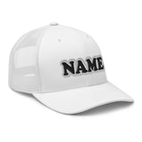 CUSTOM NAME • SNAPBACK RETRO TRUCKER CAP • ADD ANY NAME/WORD/YEAR/DATE/AGE/NUMBER