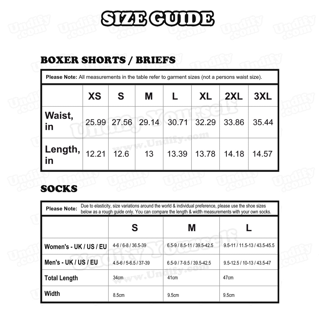Chaffree Mens Boxer Shorts Size Chart » Chaffree
