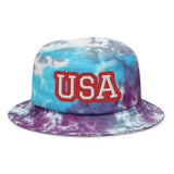 CUSTOM TIE-DYE BUCKET HAT • USA STYLE FONT • 1 •