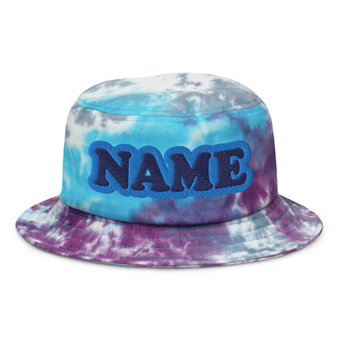 CUSTOM NAME • TIE-DYE BUCKET HAT • ADD ANY NAME/WORD/YEAR/DATE/AGE/NUMBER