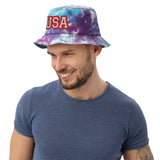 CUSTOM TIE-DYE BUCKET HAT • USA STYLE FONT • 1 •