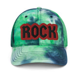 CUSTOM TIE-DYE DAD HAT • ROCK STYLE FONT • 1 •