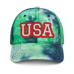 CUSTOM TIE-DYE DAD HAT • USA STYLE FONT • 1 •