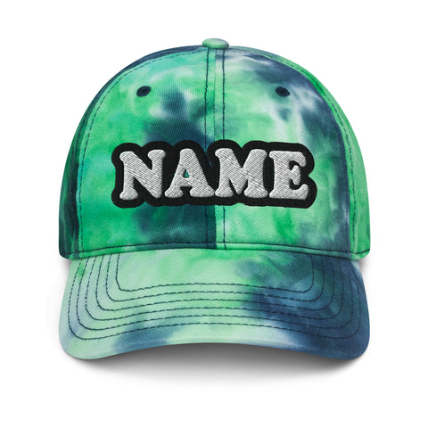 CUSTOM NAME • TIE-DYE DAD HAT • ADD ANY NAME/WORD/YEAR/DATE/AGE/NUMBER