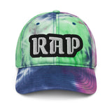 CUSTOM TIE-DYE DAD HAT • RAP STYLE FONT • 1 •