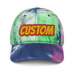 CUSTOM TIE-DYE DAD HAT • COMIC STYLE FONT • 1 •