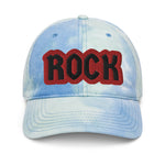 CUSTOM TIE-DYE DAD HAT • ROCK STYLE FONT • 1 •