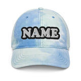 CUSTOM NAME • TIE-DYE DAD HAT • ADD ANY NAME/WORD/YEAR/DATE/AGE/NUMBER