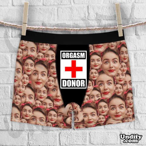 CUSTOM BOXER SHORTS. Orgasm Donor.