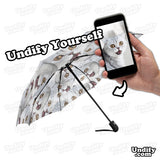 CUSTOM UMBRELLA. FACES ALLOVER.