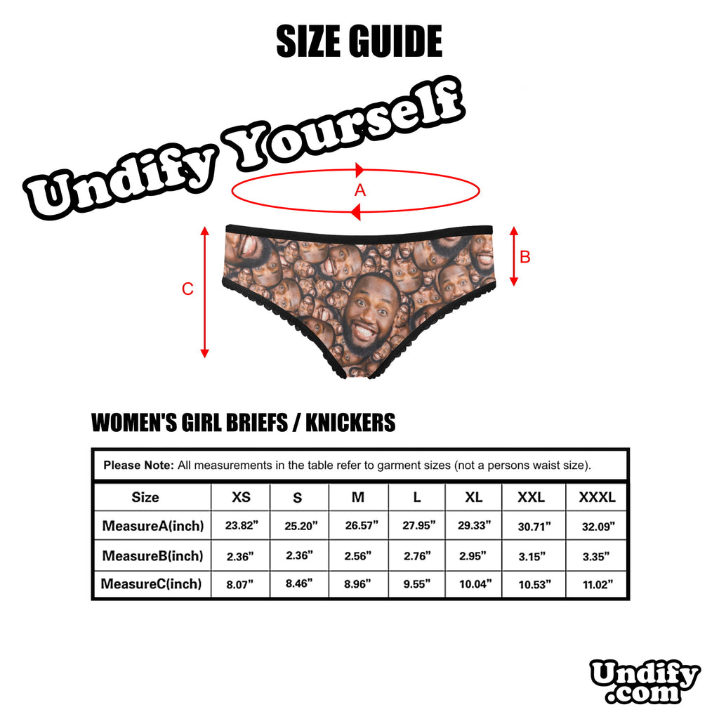 Personalised Face Underwear for Women Soft Custom Knickers Ladies Low Rise  Briefs Basic Pants Add Your Photo : : Fashion