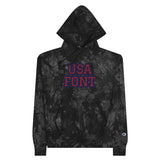 CUSTOM TIE-DYE HOODIE • USA STYLE FONT • 2 •