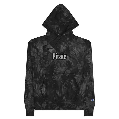 CUSTOM TIE-DYE HOODIE • PIRATE STYLE FONT • 1 •