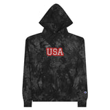 CUSTOM TIE-DYE HOODIE • USA STYLE FONT • 1 •