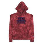 CUSTOM TIE-DYE HOODIE • USA STYLE FONT • 2 •