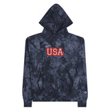 CUSTOM TIE-DYE HOODIE • USA STYLE FONT • 1 •