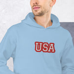 CUSTOM UNISEX HOODIE • USA STYLE FONT • 1 •