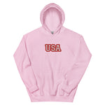 CUSTOM UNISEX HOODIE • USA STYLE FONT • 1 •