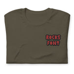 T-SHIRT • CUSTOM TEXT • ROCKS FONT • 2 LINES •