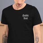 CUSTOM T-SHIRT • GOTHIC STYLE FONT • 2 •