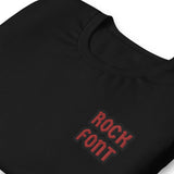 T-SHIRT • CUSTOM TEXT • ROCK FONT • 2 LINES •