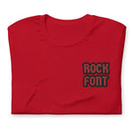 T-SHIRT • CUSTOM TEXT • ROCK FONT • 2 LINES •